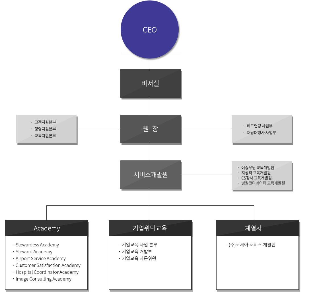 코세아 조직도